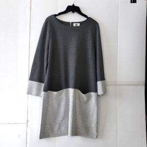 Lili's Closet 2 tone gray T-shirt dress large. Cozy chic comfortable casual